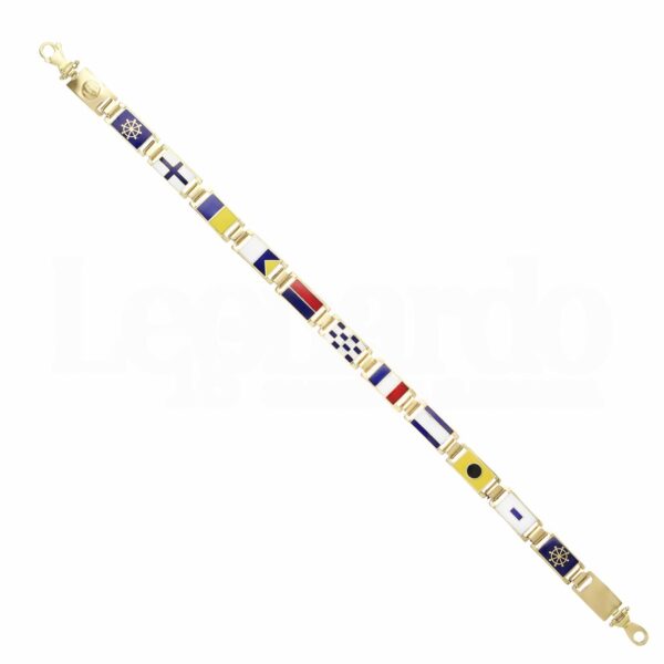 Bracciale bandiere da Uomo in Oro 18 Carati